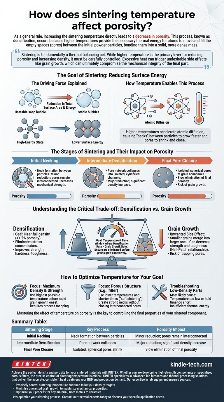 烧结温度如何影响孔隙率？掌握热平衡以获得最佳材料密度 图解指南