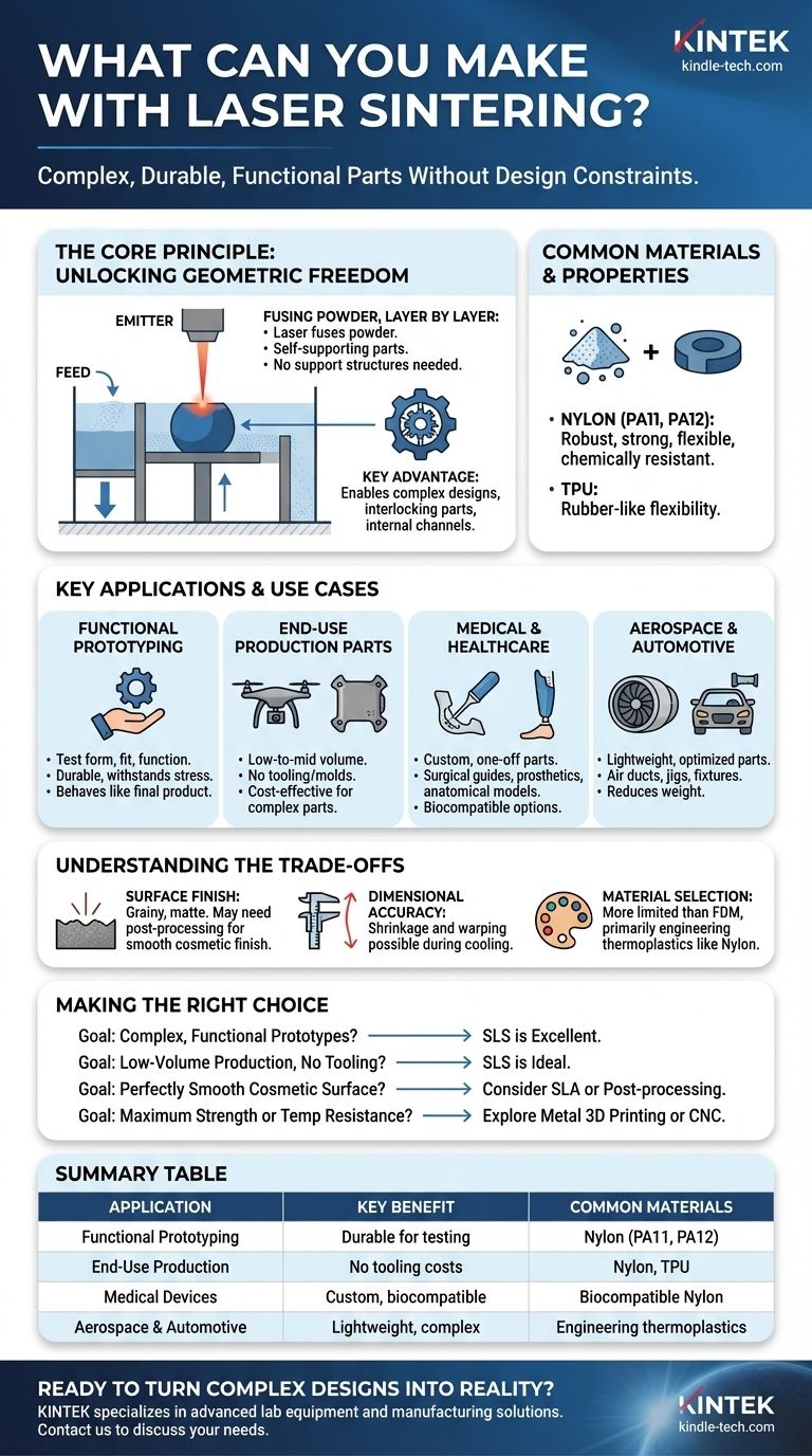 O que você pode fazer com a sinterização a laser? Crie Peças Funcionais Complexas e Duráveis Guia Visual