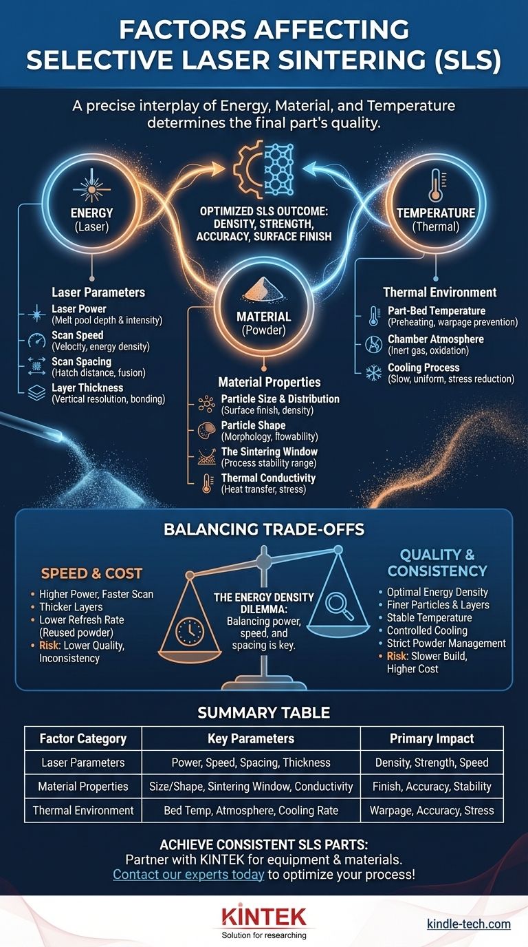 ¿Cuáles son los factores que afectan la sinterización selectiva por láser? Domine el control de energía, material y temperatura Guía Visual