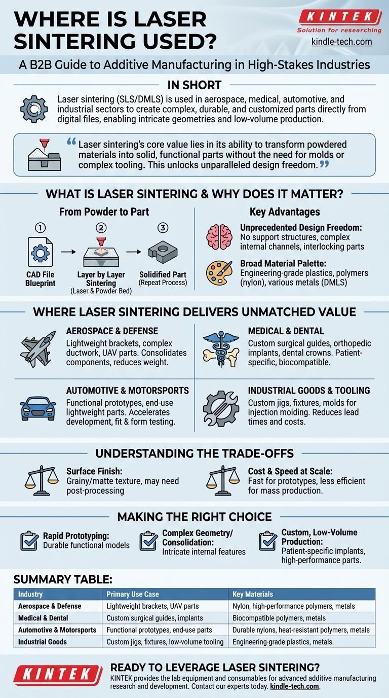 Where is laser sintering used? From Aerospace to Medical Implants Visual Guide