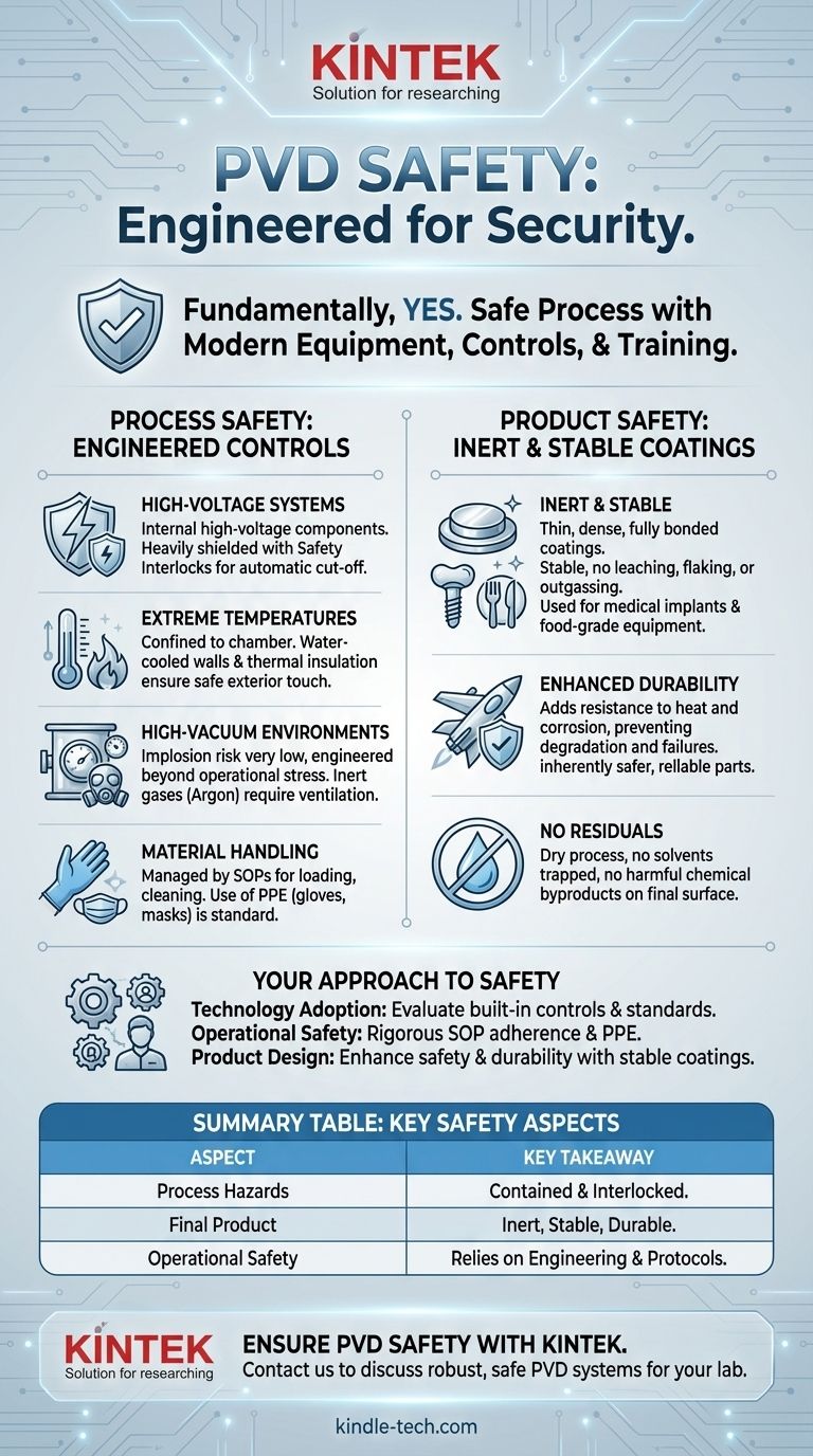 물리적 기상 증착(PVD)은 안전한가요? PVD 기술의 엔지니어링된 안전성 이해하기 시각적 가이드