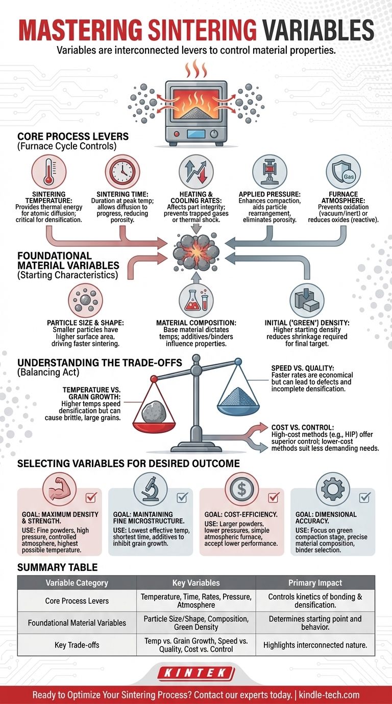 Quelles sont les variables du processus de frittage ? Température, temps et atmosphère maîtres pour des résultats parfaits Guide Visuel