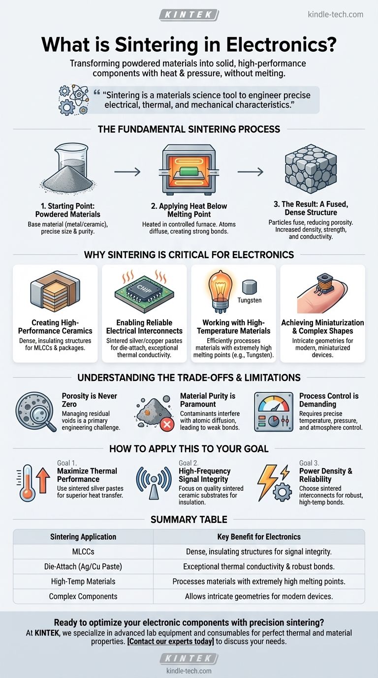Cos'è la sinterizzazione nell'elettronica? Un processo chiave per componenti ad alte prestazioni Guida Visiva