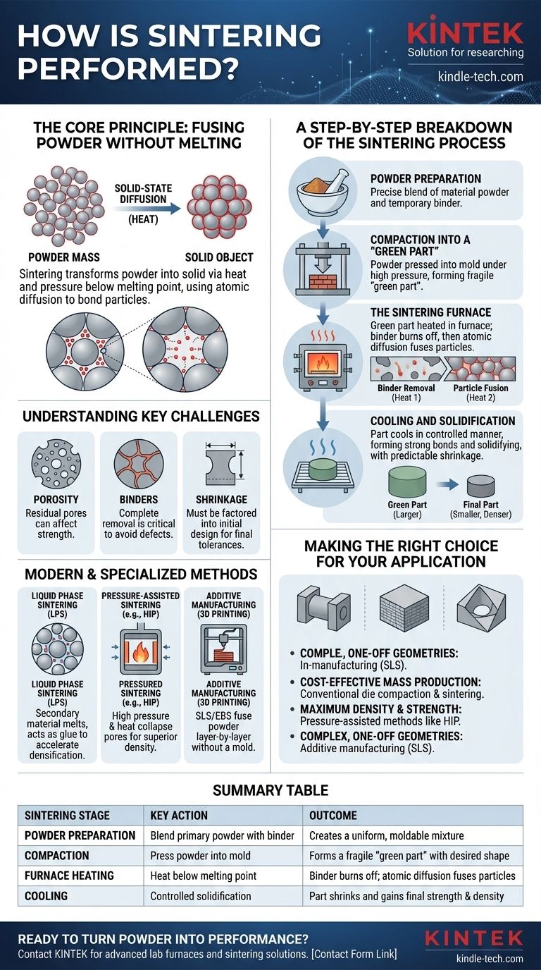 焼結はどのように行われますか？粉末を固体部品に融合させるためのステップバイステップガイド ビジュアルガイド