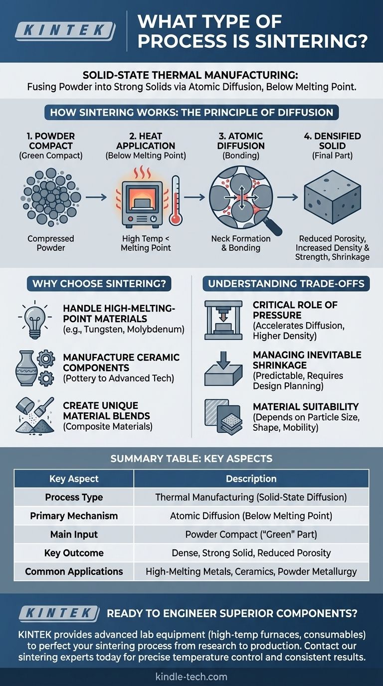 What type of process is sintering? A Guide to Solid-State Fusion for Stronger Materials Visual Guide