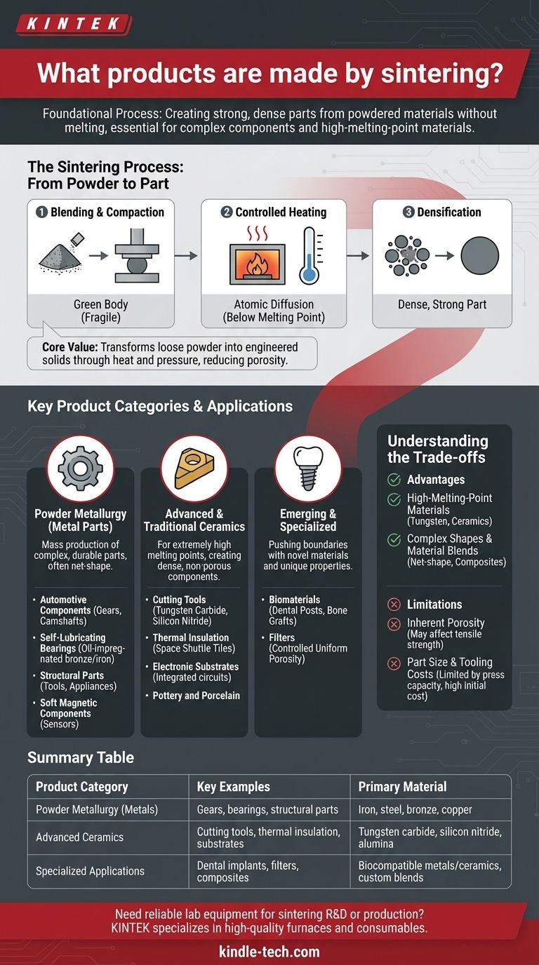 ما هي المنتجات التي تُصنع عن طريق التلبيد؟ من تروس السيارات إلى الغرسات الطبية دليل مرئي