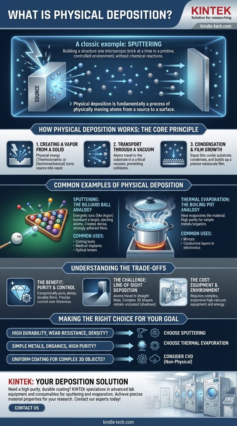 물리적 증착의 예시는 무엇인가요? 고순도 박막을 위한 스퍼터링 시각적 가이드