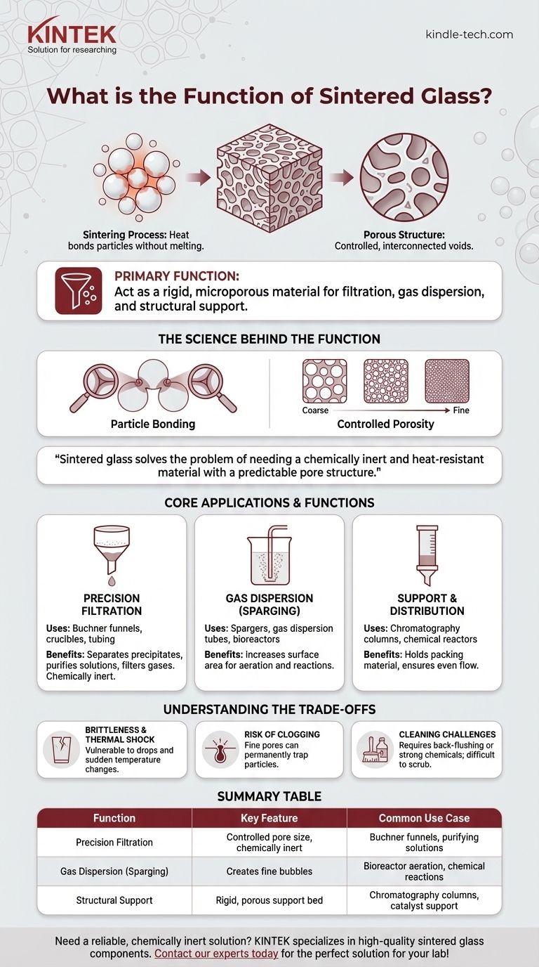 烧结玻璃的功能是什么？用于实验室的精密过滤和气体分散 图解指南