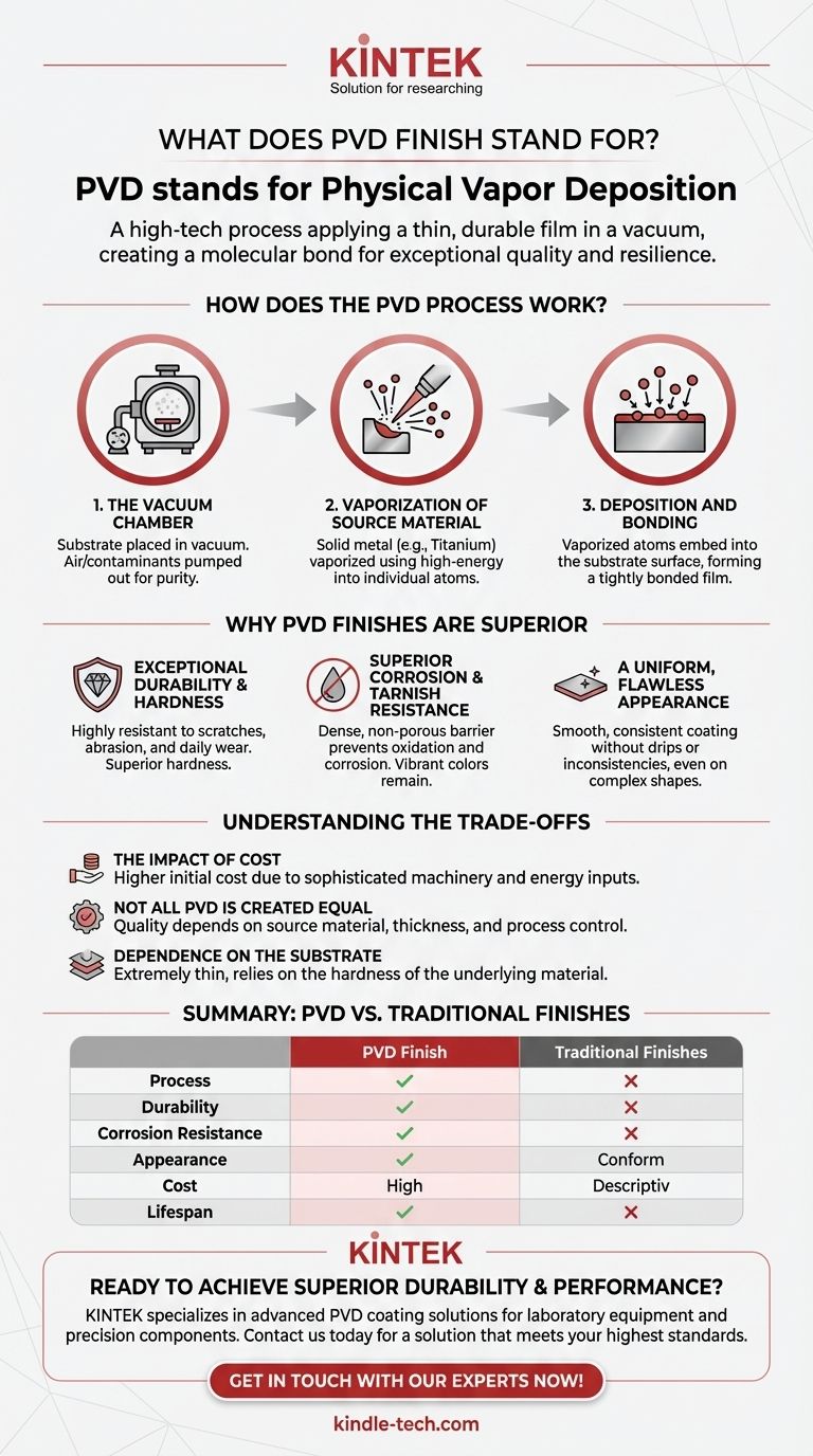 Cosa significa la finitura PVD? Scopri il massimo dei rivestimenti durevoli e ad alte prestazioni Guida Visiva