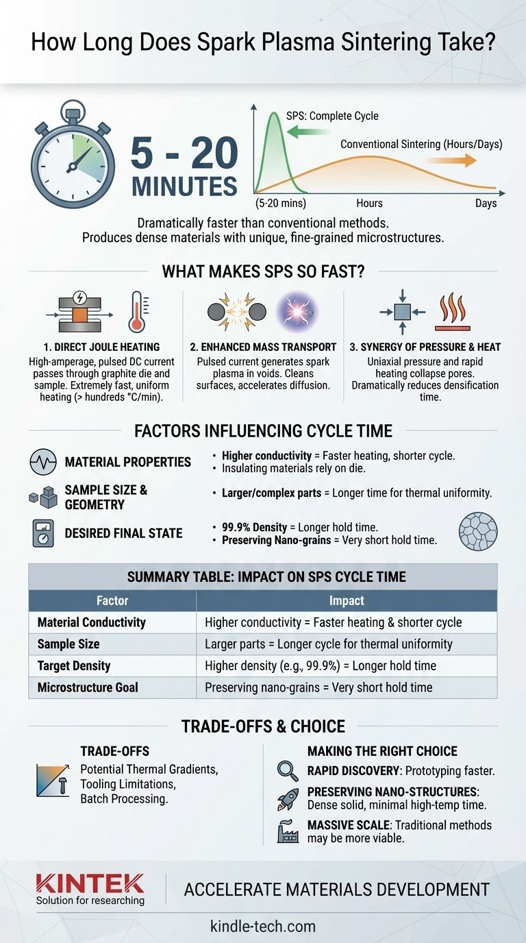 How long does spark plasma sintering take? Complete SPS cycles in 5-20 minutes Visual Guide