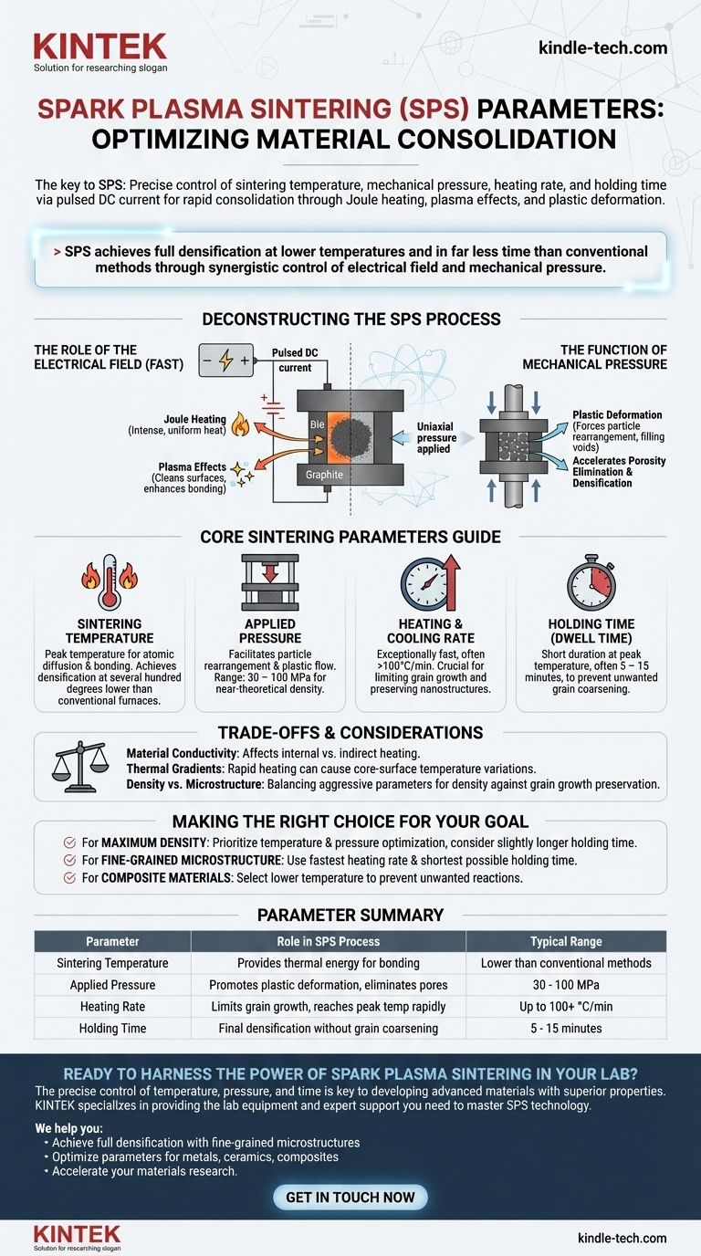 What are the spark plasma sintering parameters? Master Temperature, Pressure, and Time for Optimal Densification Visual Guide