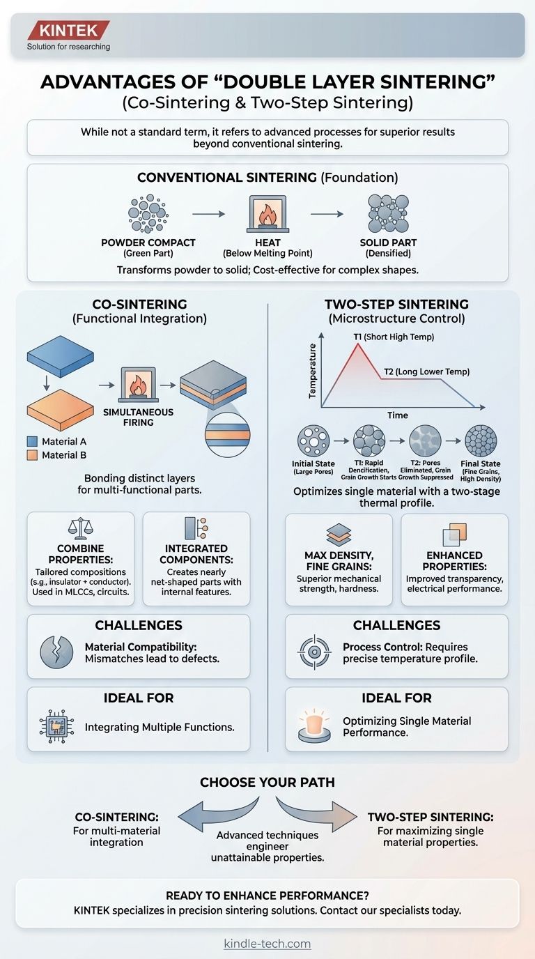 What are the advantages of double layer sintering? Unlock Superior Material Performance and Integration Visual Guide