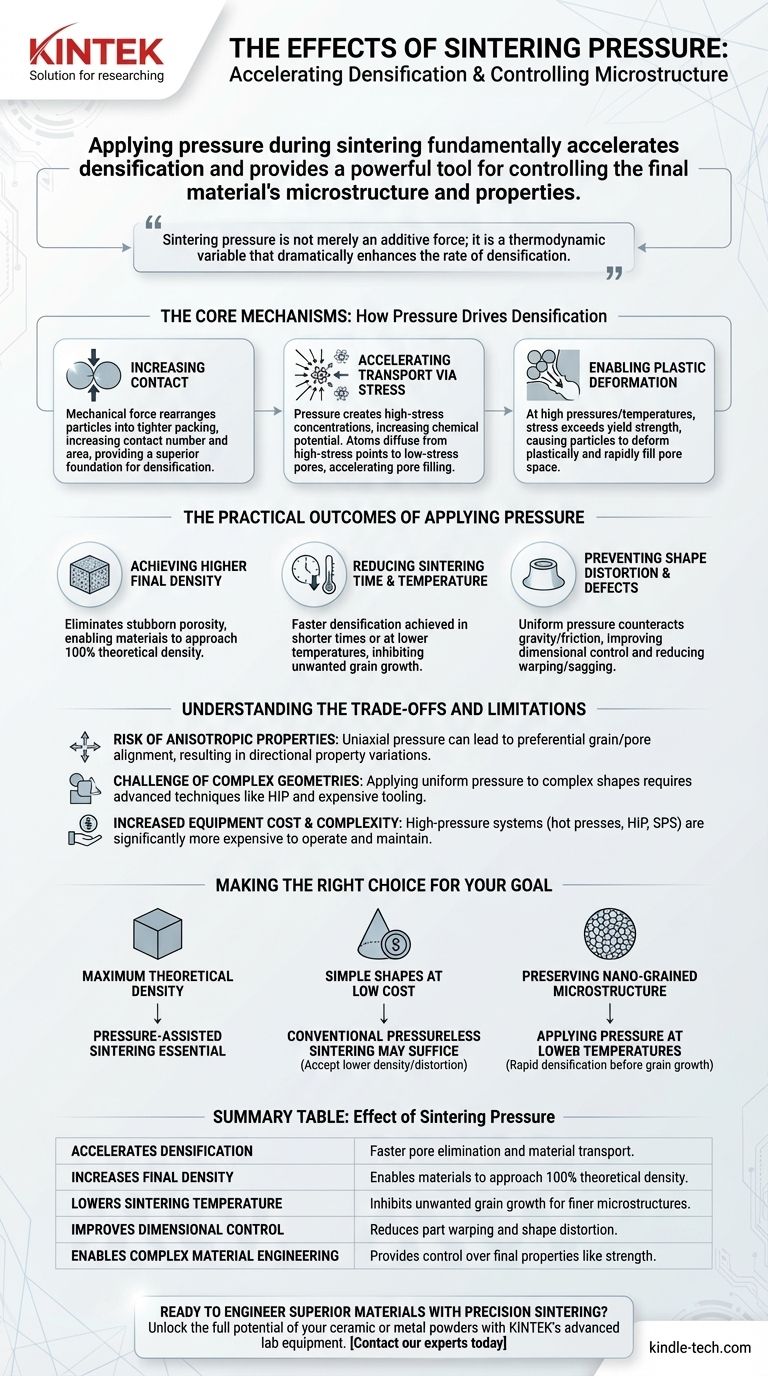 Quels sont les effets de la pression de frittage ? Atteindre une densité plus élevée et contrôler la microstructure Guide Visuel