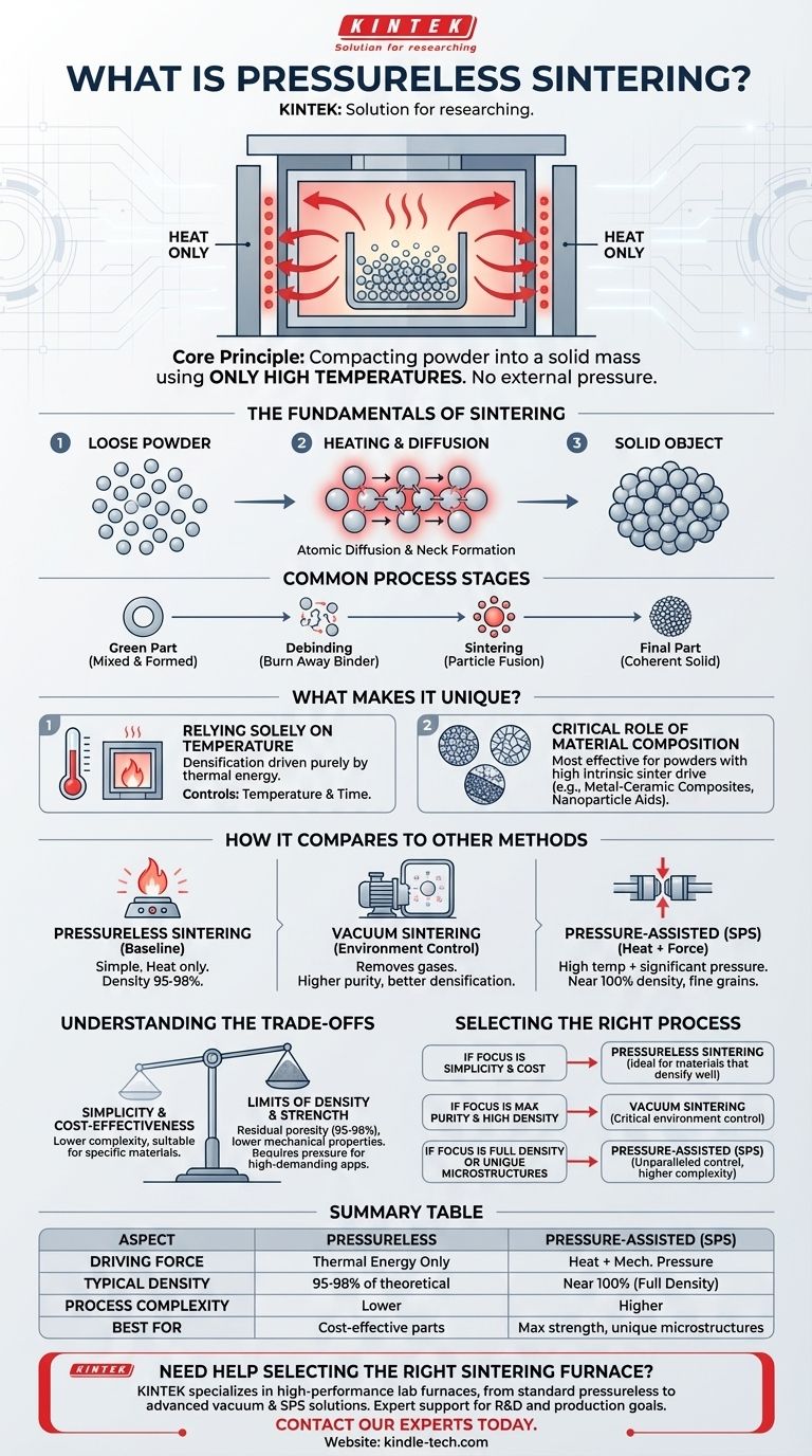 What is the pressureless sintering process? A Guide to Simpler, Cost-Effective Material Consolidation Visual Guide