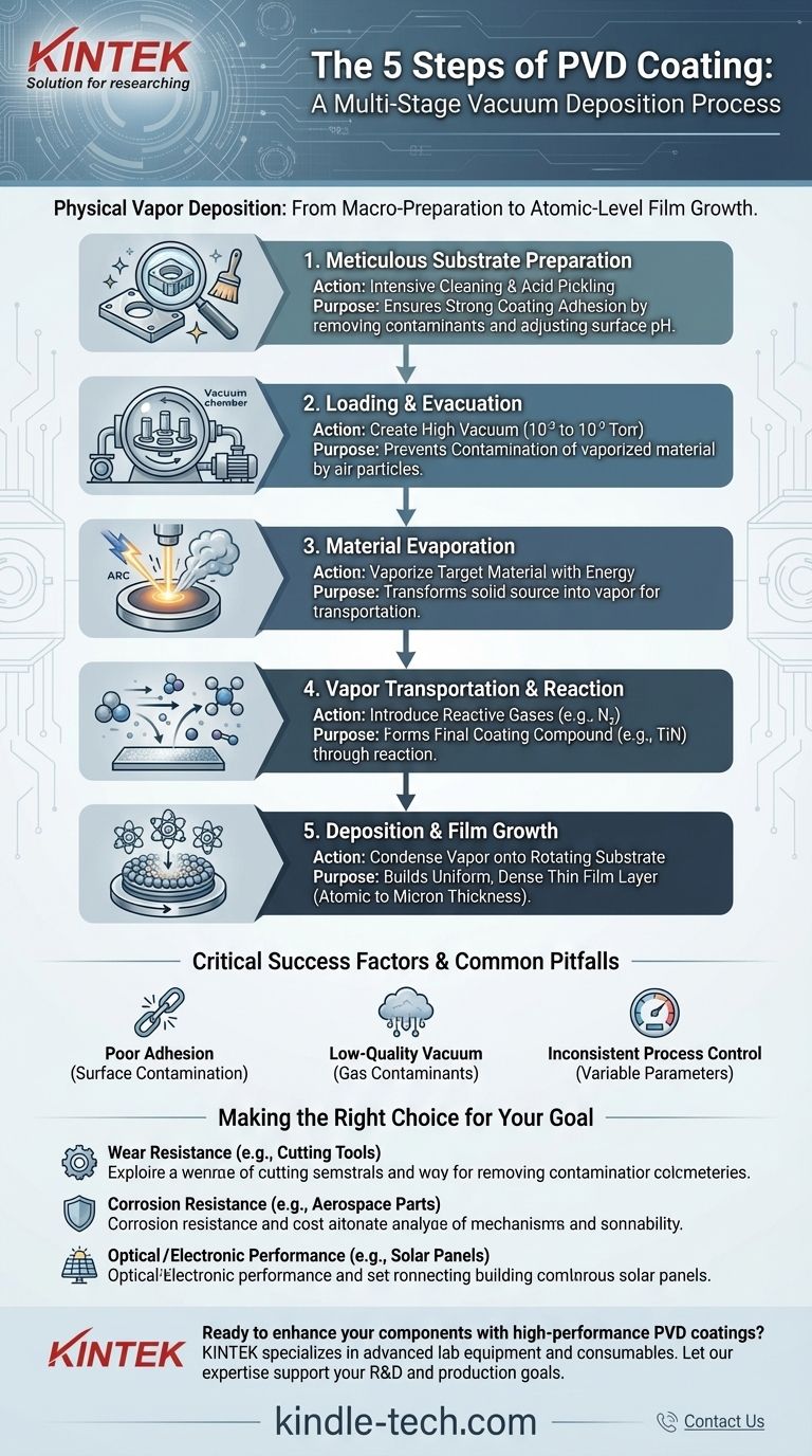 PVD 코팅의 단계는 무엇인가요? 우수한 박막을 얻기 위한 가이드 시각적 가이드