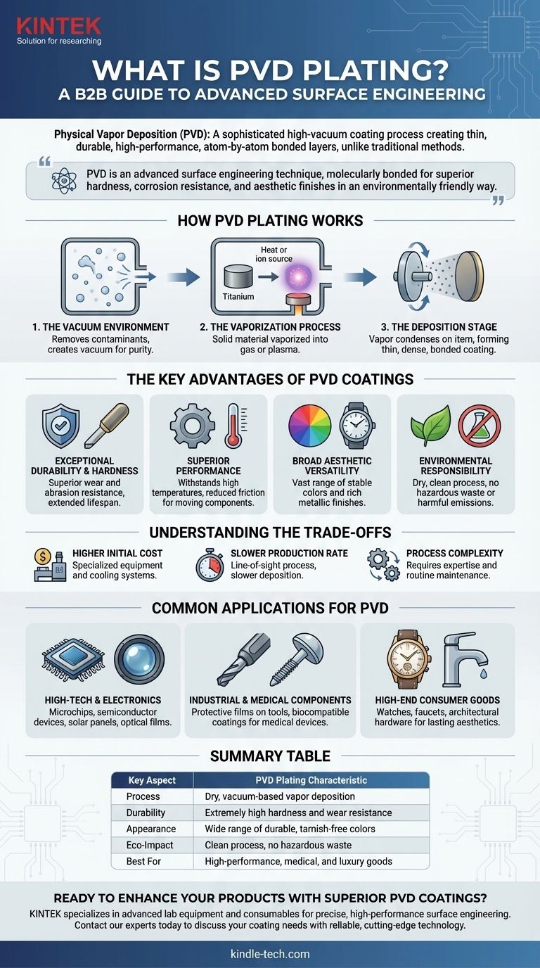 Что такое нанесение покрытий методом PVD? Руководство по долговечным, высокоэффективным покрытиям Визуальное руководство