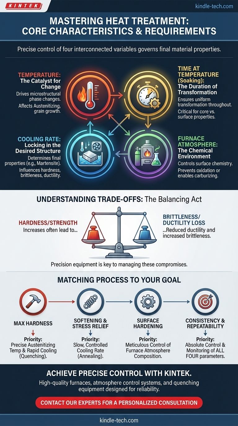 Quali sono i requisiti caratteristici nel trattamento termico? Padroneggiare le 4 variabili chiave per il successo del materiale Guida Visiva
