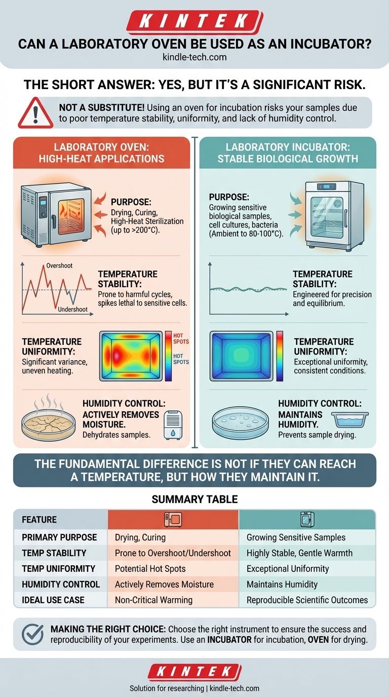 ¿Se puede usar un horno de laboratorio como incubadora? Evite errores costosos con sus muestras Guía Visual