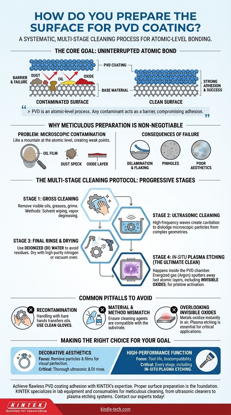 Wie bereitet man die Oberfläche für die PVD-Beschichtung vor? Eine Schritt-für-Schritt-Anleitung zur Sauberkeit auf atomarer Ebene Visuelle Anleitung