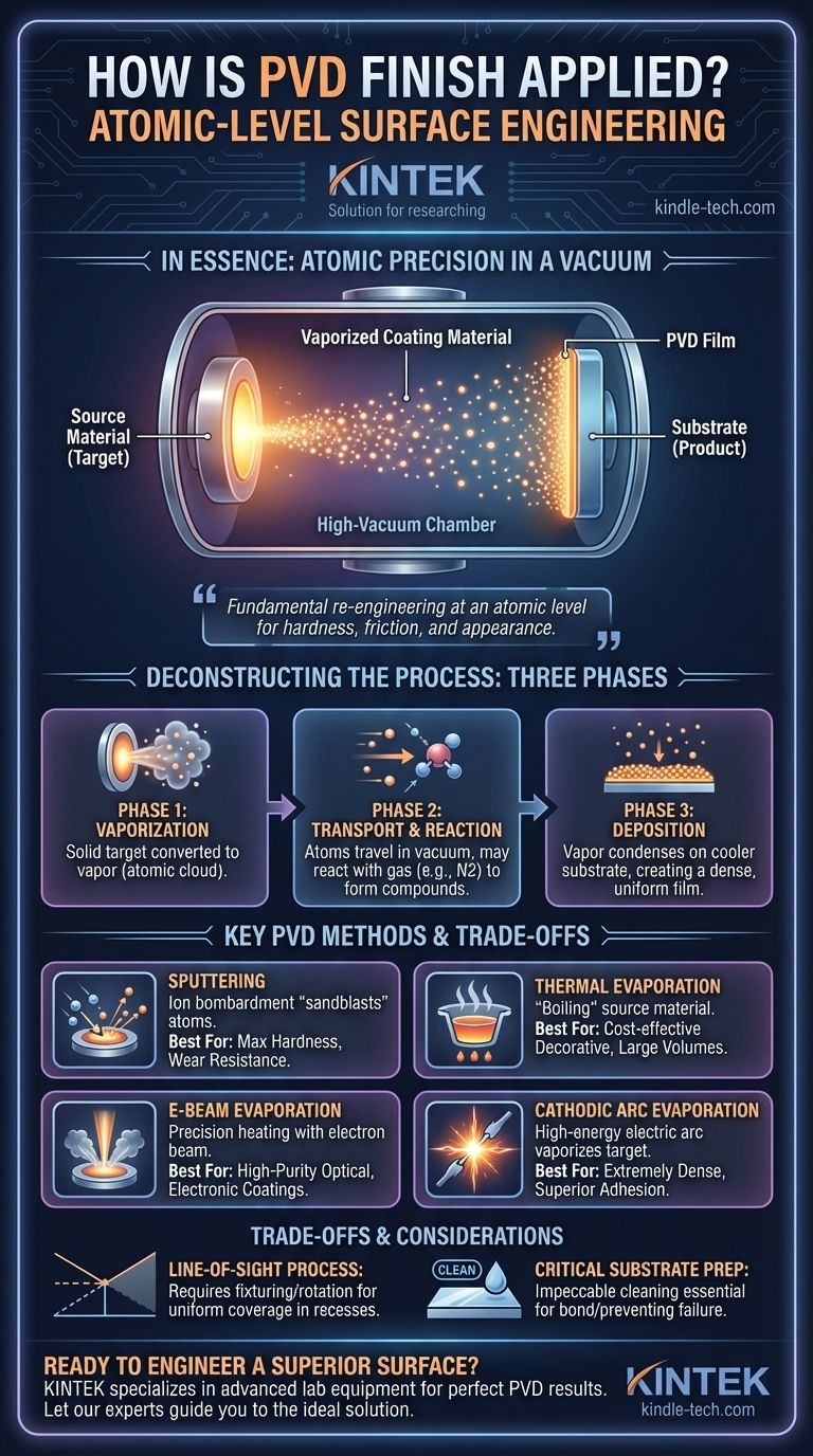كيف يتم تطبيق تشطيب PVD؟ دليل خطوة بخطوة لهندسة الأسطح على المستوى الذري دليل مرئي