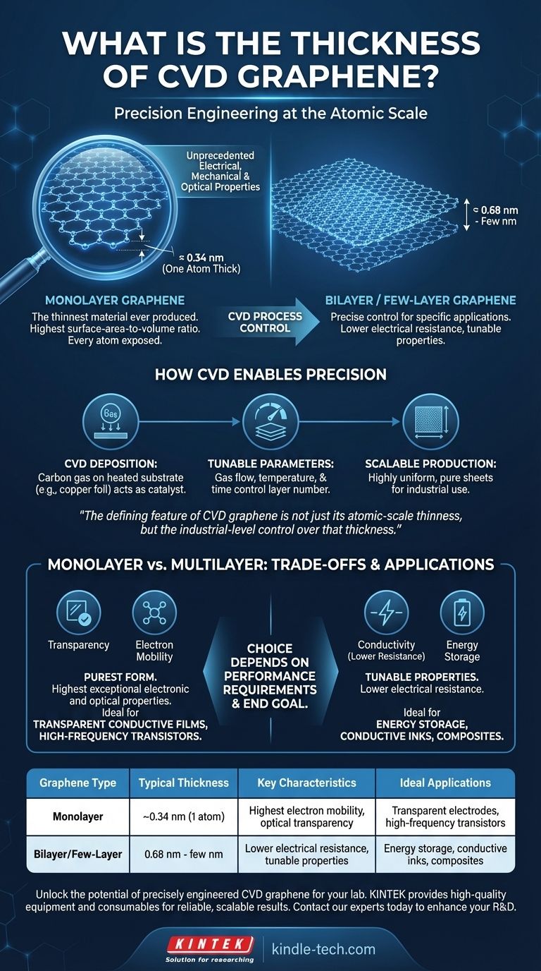 Какова толщина графена, полученного методом CVD? От одноатомных слоев до точного контроля многослойности Визуальное руководство