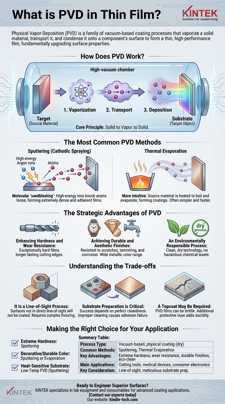 Was ist PVD in Dünnschichten? Ein Leitfaden für Hochleistungs-Oberflächentechnik Visuelle Anleitung