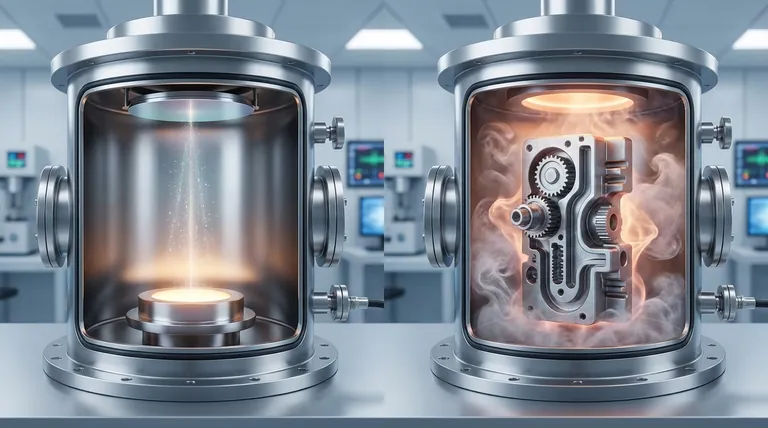 ما هي طرق طلاء الأغشية الرقيقة؟ اختر عملية الترسيب الفيزيائي للبخار (PVD) أو الترسيب الكيميائي للبخار (CVD) المناسبة لتطبيقك