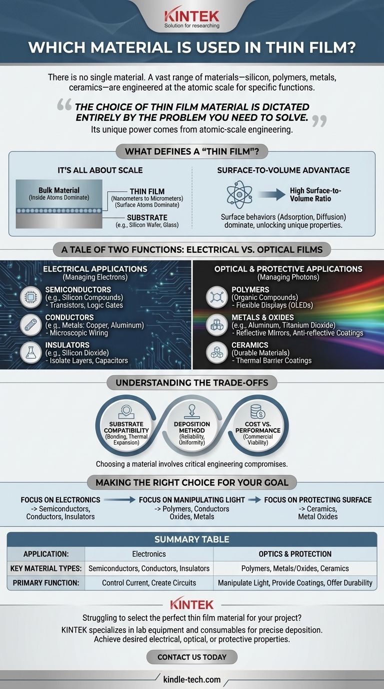 ¿Qué material se utiliza en las películas delgadas? Descubra el material adecuado para su aplicación Guía Visual