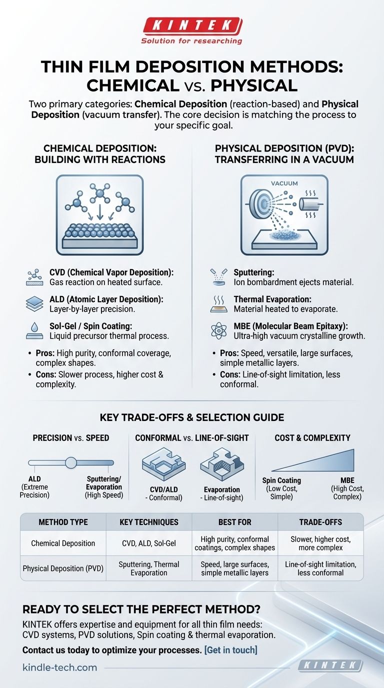 ¿Qué método se utiliza para fabricar películas delgadas? Una guía sobre deposición química y física Guía Visual