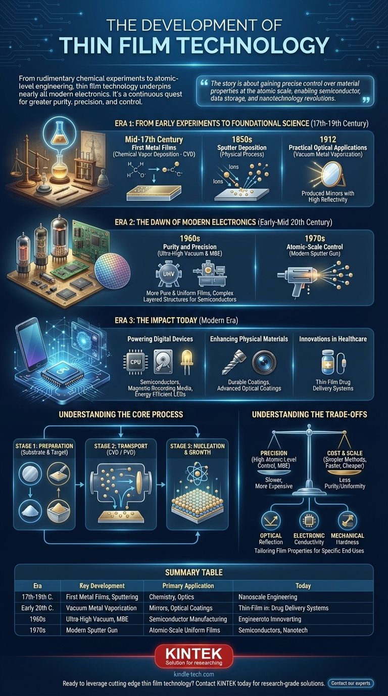 薄膜的发展历程是怎样的？从17世纪的实验到原子级工程 图解指南