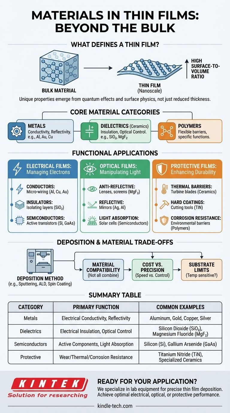 薄膜にはどのような材料が使用されますか？機能層のための金属、セラミックス、ポリマーに関するガイド ビジュアルガイド