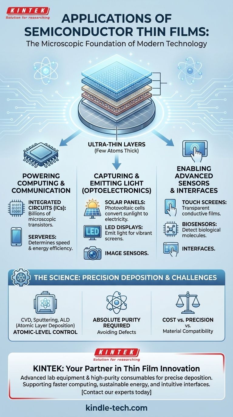 Quais são as aplicações das películas finas semicondutoras? Alimentando o Núcleo da Eletrónica Moderna Guia Visual