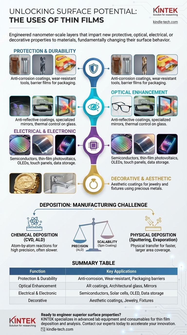 Quais são os usos de filmes finos? Desbloqueie Novas Propriedades de Superfície para Seus Materiais Guia Visual