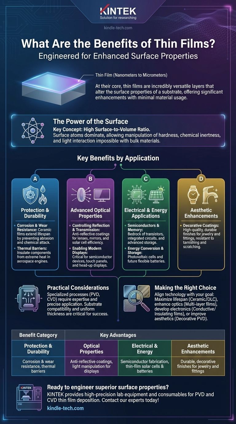 박막의 이점은 무엇인가요? 향상된 내구성, 광학 및 전자 특성 잠금 해제 시각적 가이드