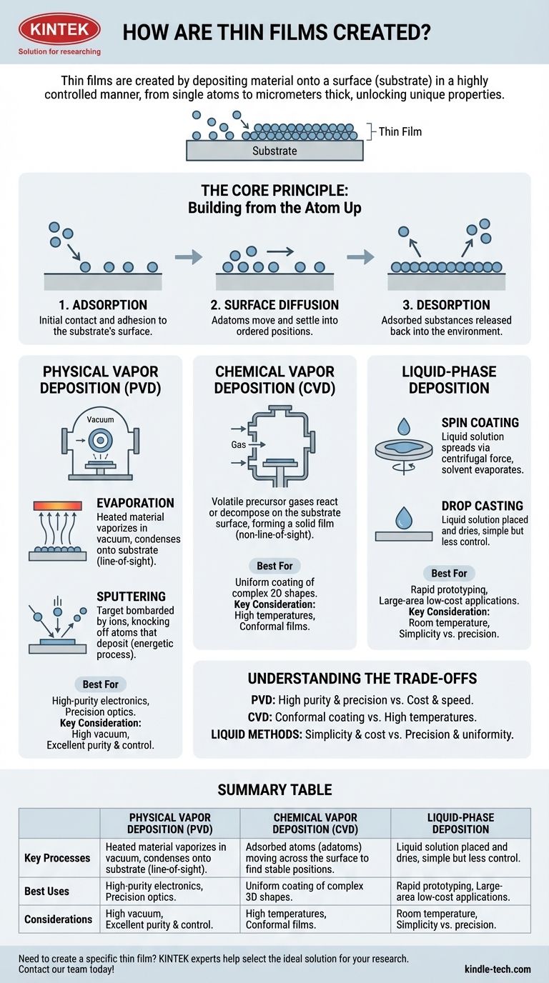 ¿Cómo se crean las películas delgadas? Una guía de métodos de deposición para su aplicación Guía Visual