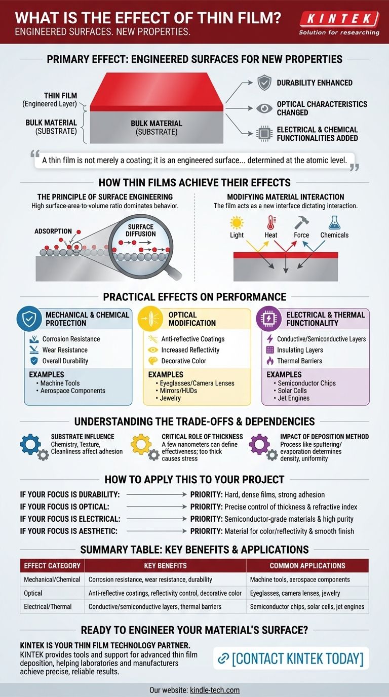 박막의 효과는 무엇인가요? 첨단 코팅으로 재료 표면을 변형시키세요 시각적 가이드