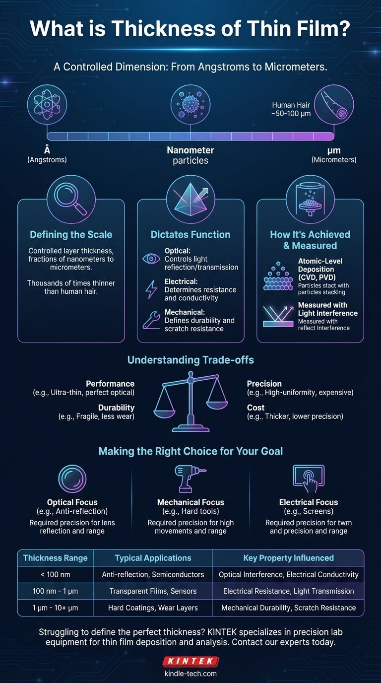 Quelle est l'épaisseur d'un film mince ? Un guide pour les dimensions contrôlées des nanomètres aux micromètres Guide Visuel