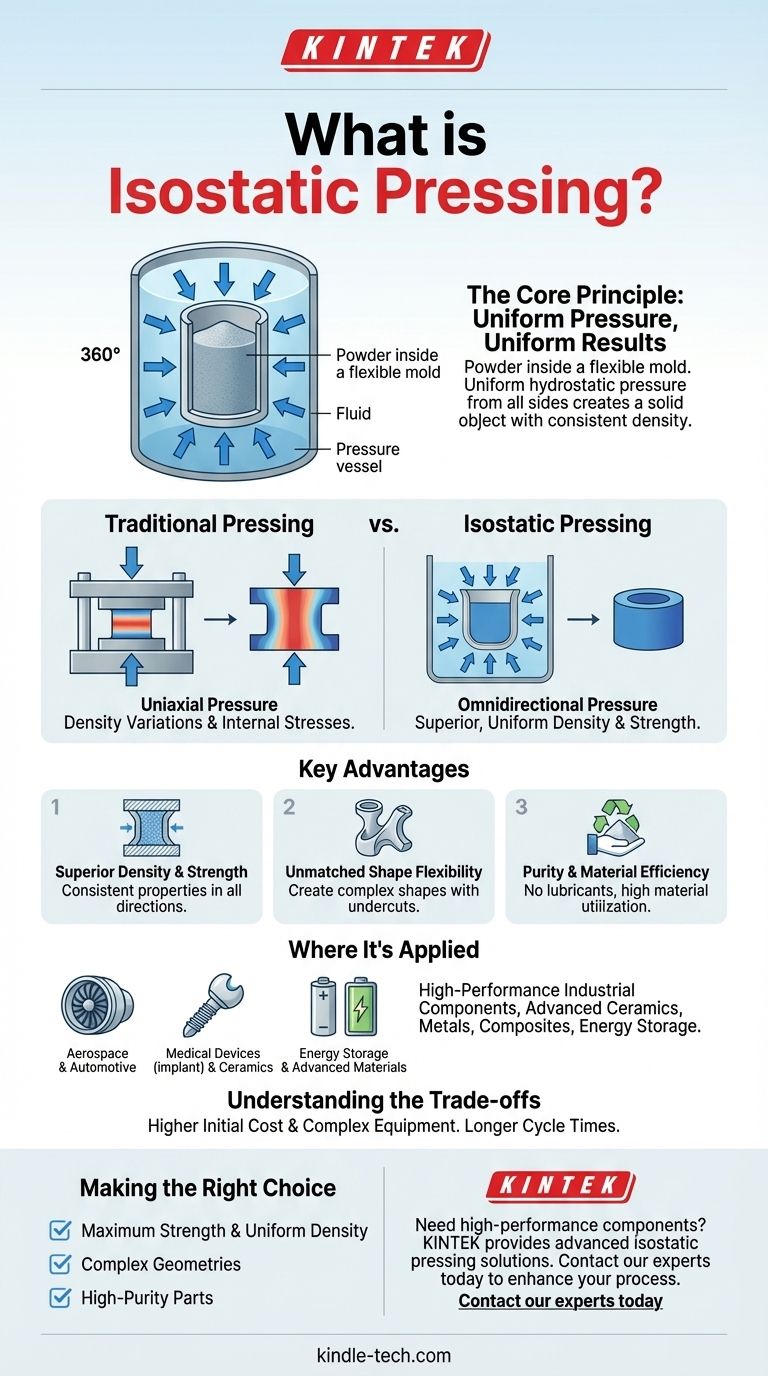 ¿Qué es el prensado isostático? Lograr densidad uniforme y formas complejas Guía Visual