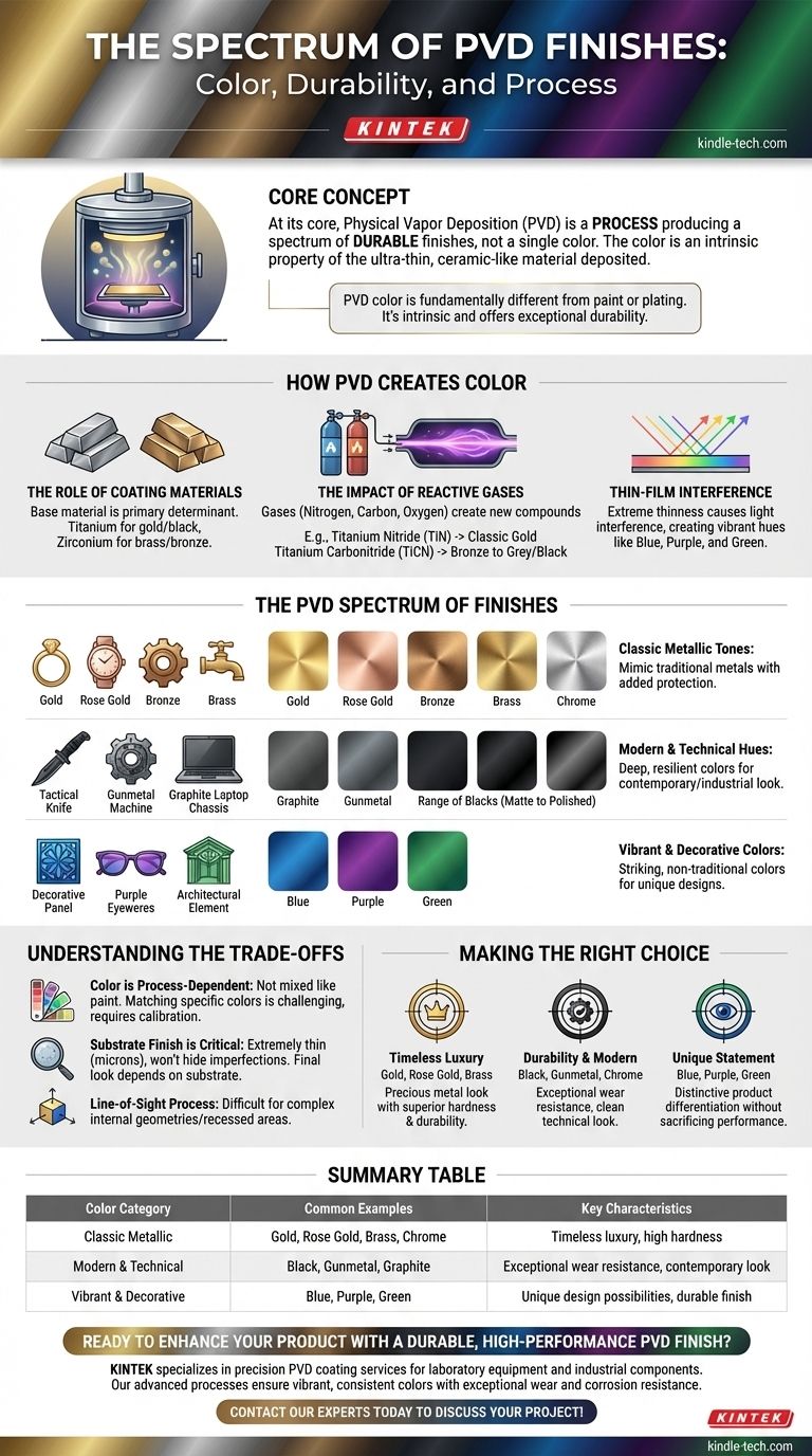 Was sind die Farben von PVD? Entdecken Sie ein Spektrum haltbarer Oberflächen. Visuelle Anleitung