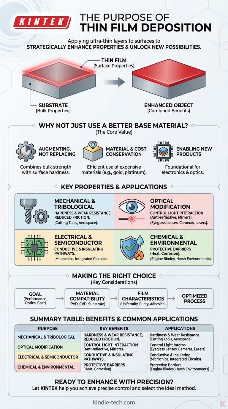 薄膜堆積の目的は何ですか？優れた性能のための表面特性の強化 ビジュアルガイド