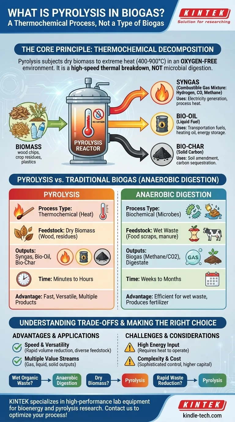 Was ist Pyrolyse im Zusammenhang mit Biogas? Ein Hochtemperaturprozess für Synthesegas, Bioöl und Biokohle Visuelle Anleitung
