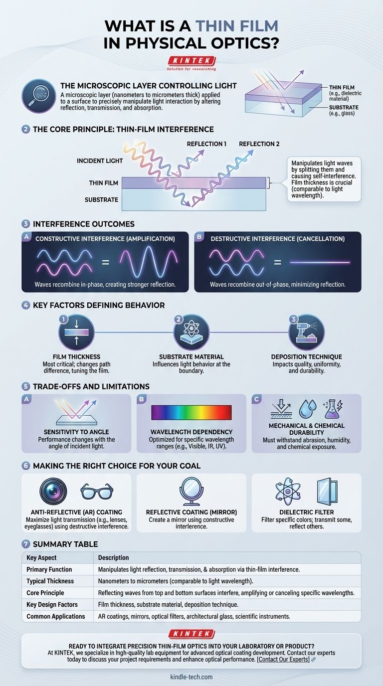 물리 광학에서 박막이란 무엇인가요? 응용 분야를 위한 빛 조작 마스터하기 시각적 가이드
