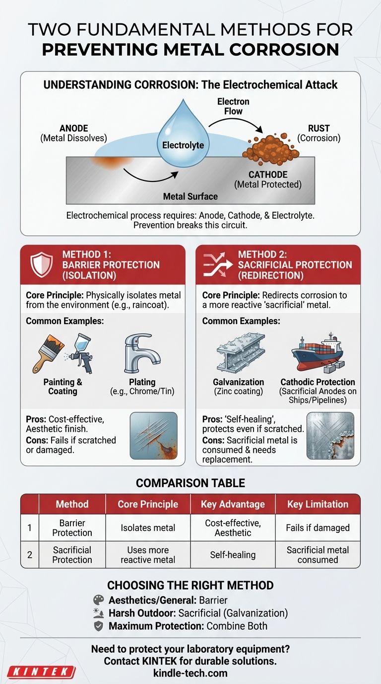 防止金属腐蚀的两种方法是什么？屏障保护与牺牲保护的解释 图解指南