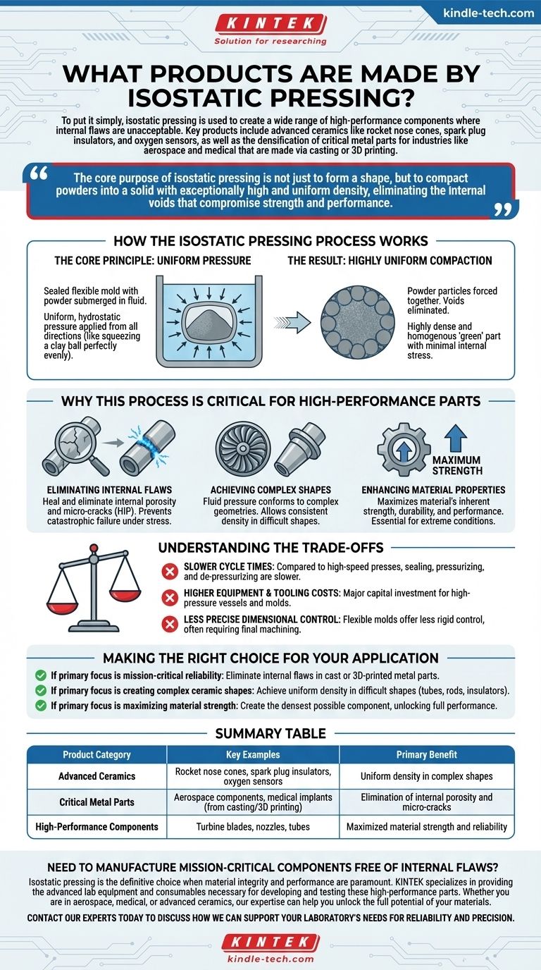 등방압 성형으로 어떤 제품을 만드나요? 완벽하고 고성능의 부품을 만드세요 시각적 가이드