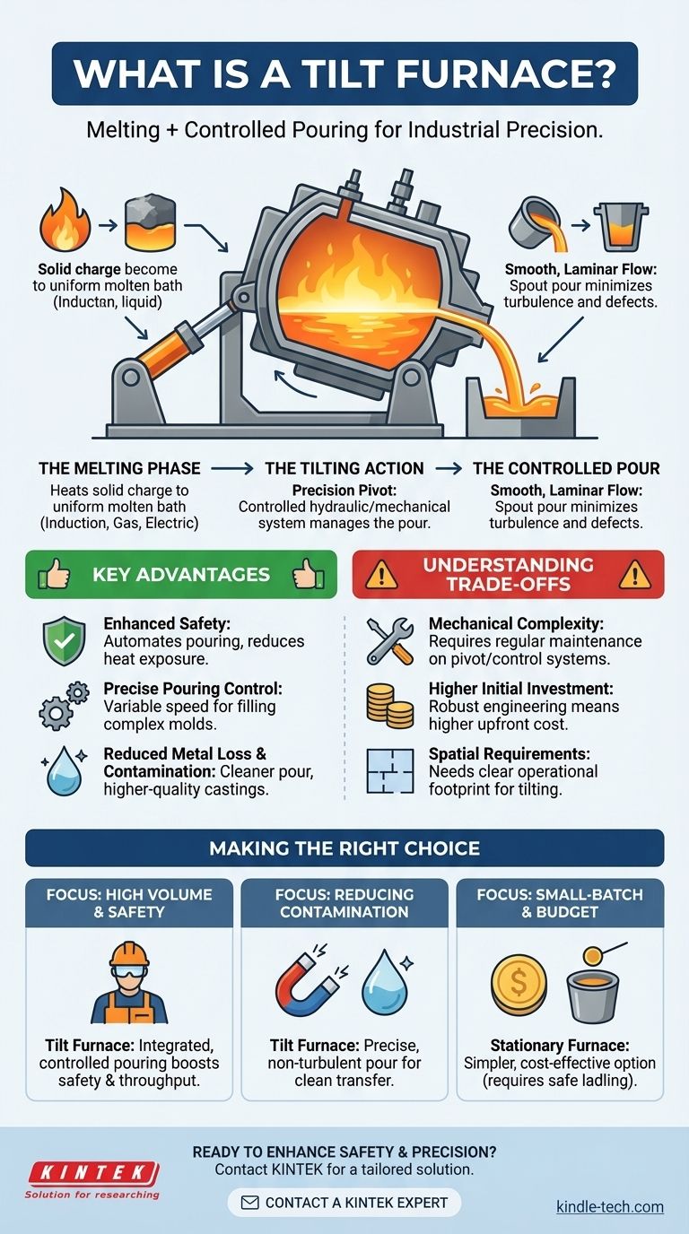 O que é um forno basculante? Um guia para fusão e vazamento seguros e controlados Guia Visual