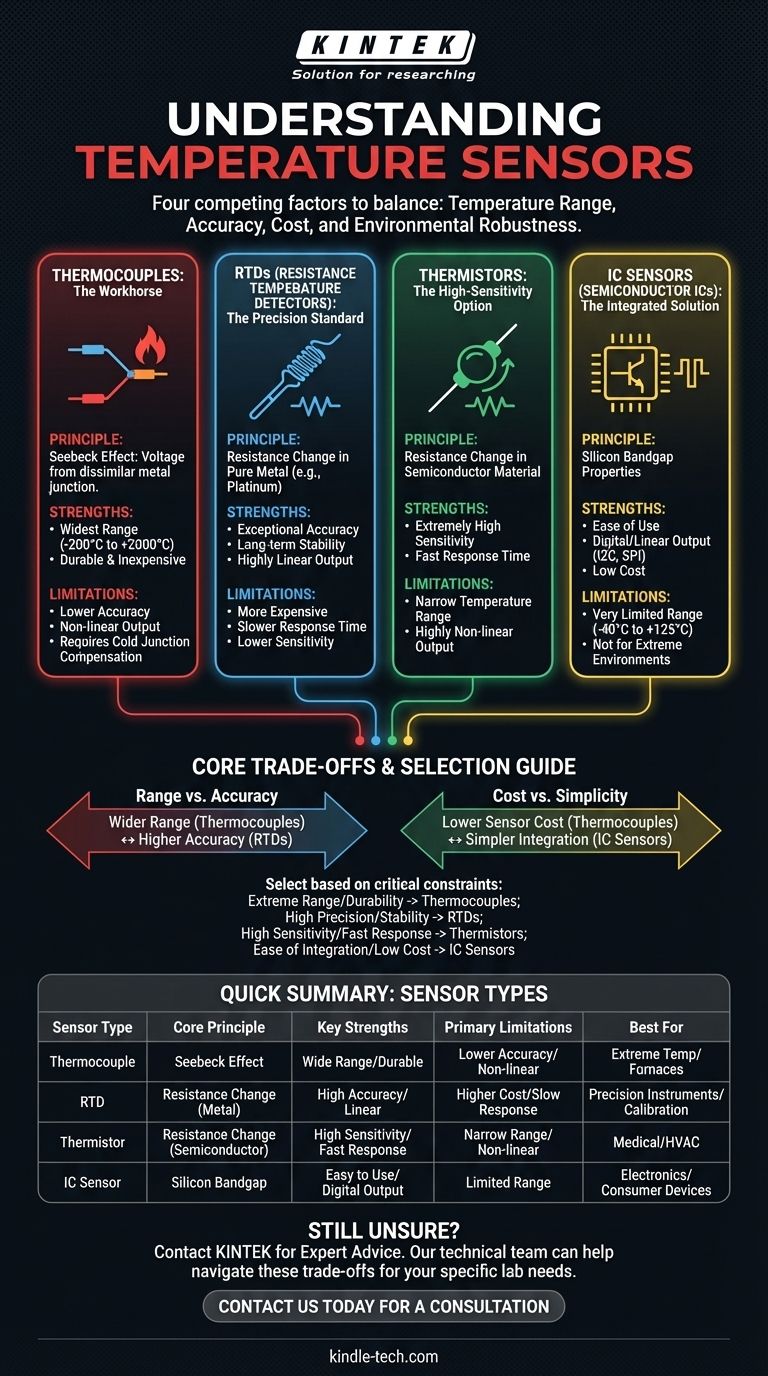 Welche Arten von Temperatursensoren gibt es? Wählen Sie den richtigen Sensor für Ihre Anwendung Visuelle Anleitung
