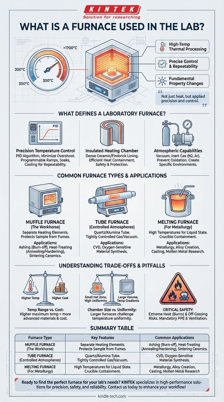 실험실에서 사용되는 용광로는 무엇인가요? 고온 정밀도를 위한 가이드 시각적 가이드