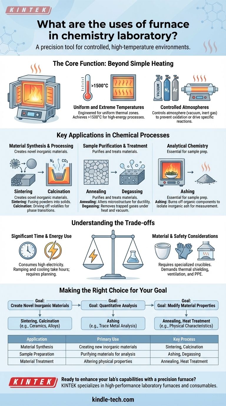화학 실험실에서 퍼니스의 용도는 무엇인가요? 고온 재료 합성 및 분석 잠금 해제 시각적 가이드