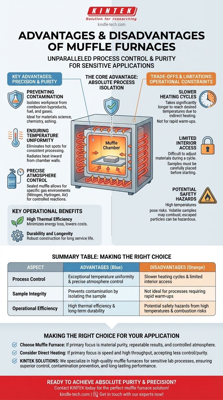 マッフル炉の利点と欠点は何ですか？実験室で絶対的な純度と制御を実現する ビジュアルガイド
