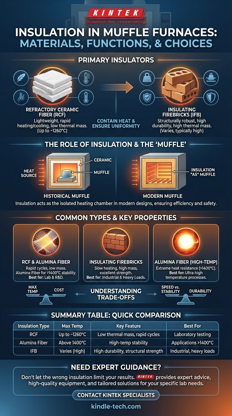 What insulator is used in a muffle furnace? The Key to High-Temperature Performance & Efficiency Visual Guide